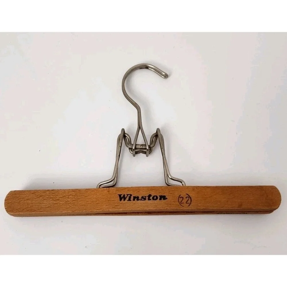 VINTAGE Wood & Steel‎ Wire PANT Skirt HANGER - 10